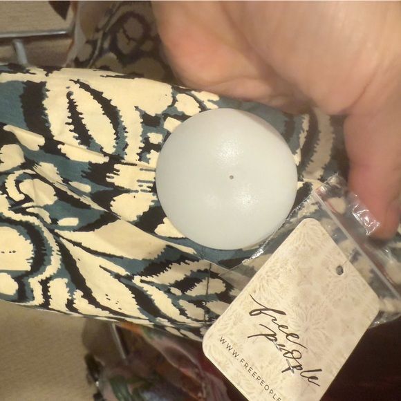 FREE PEOPLE Miss You Most Wide Leg Pants size 4 Olive Combo NWT Palazzo Y2K NWT - Picture 11 of 12